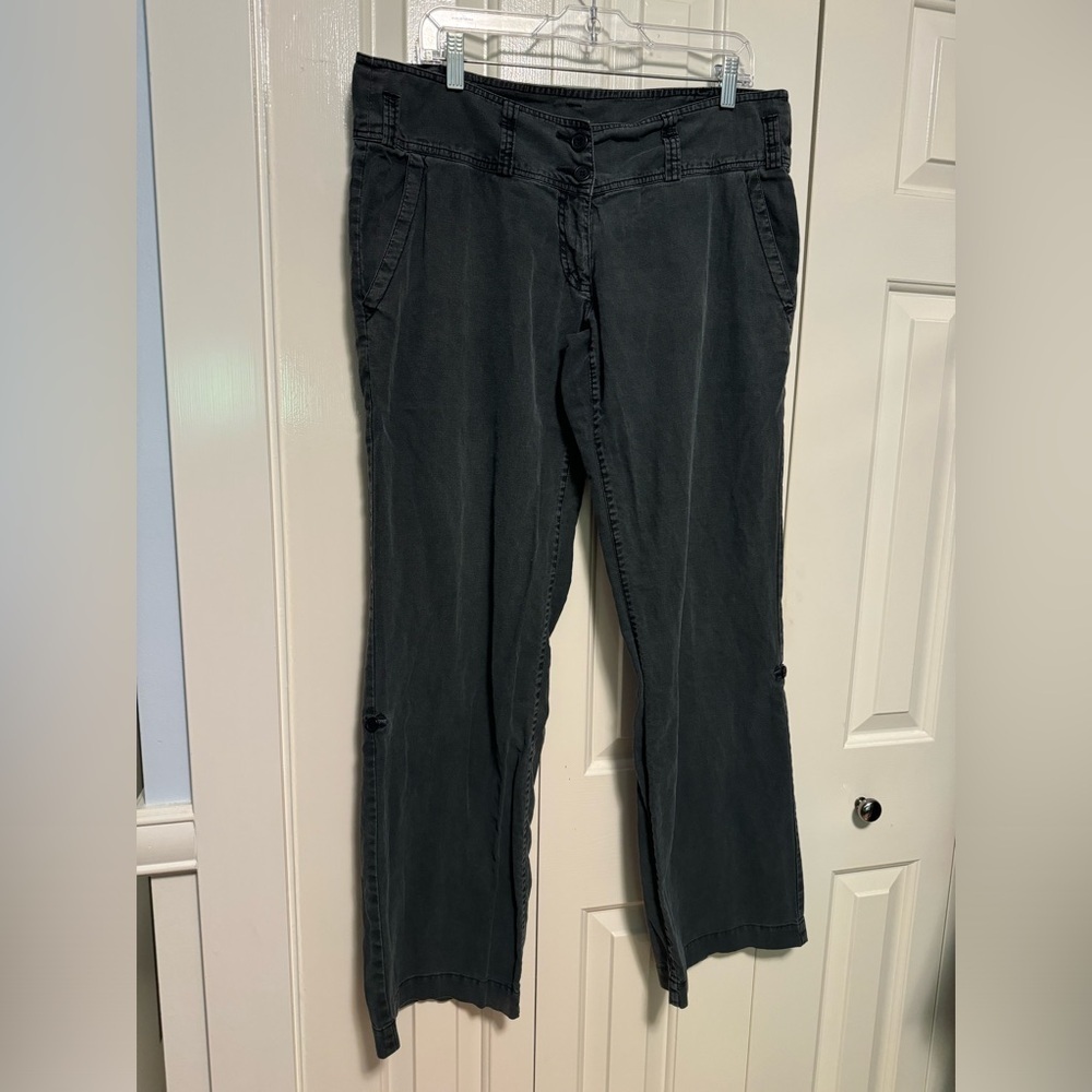 Living Doll Y2K linen cotton straight wide leg pants